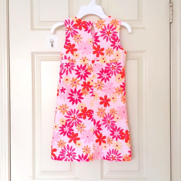 Old Navy Fully Lined Linen and Cotton Dress with multi color flowers. - Picture 2 of 8